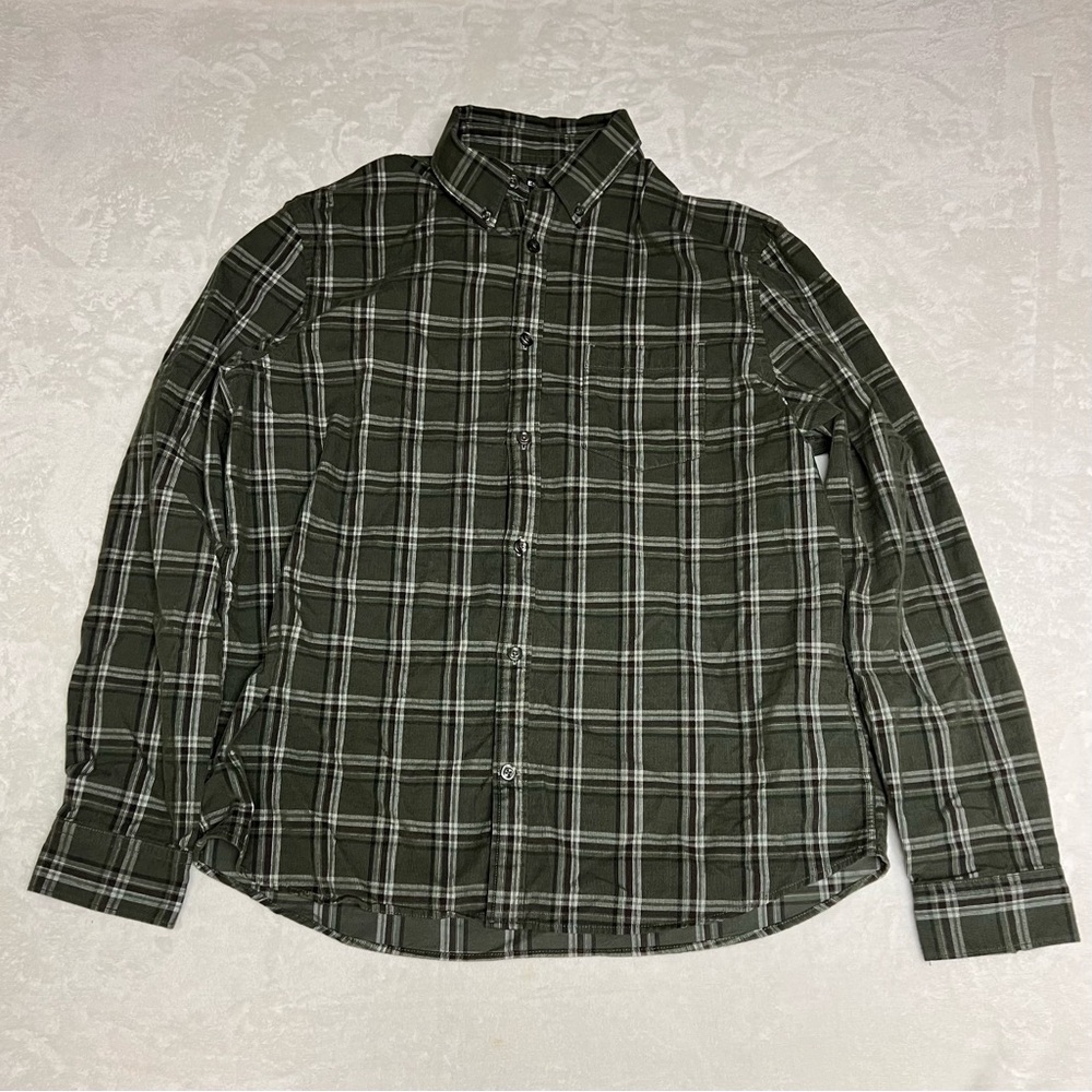 ExpressPlaid Sweater Flannel Shirt Size L